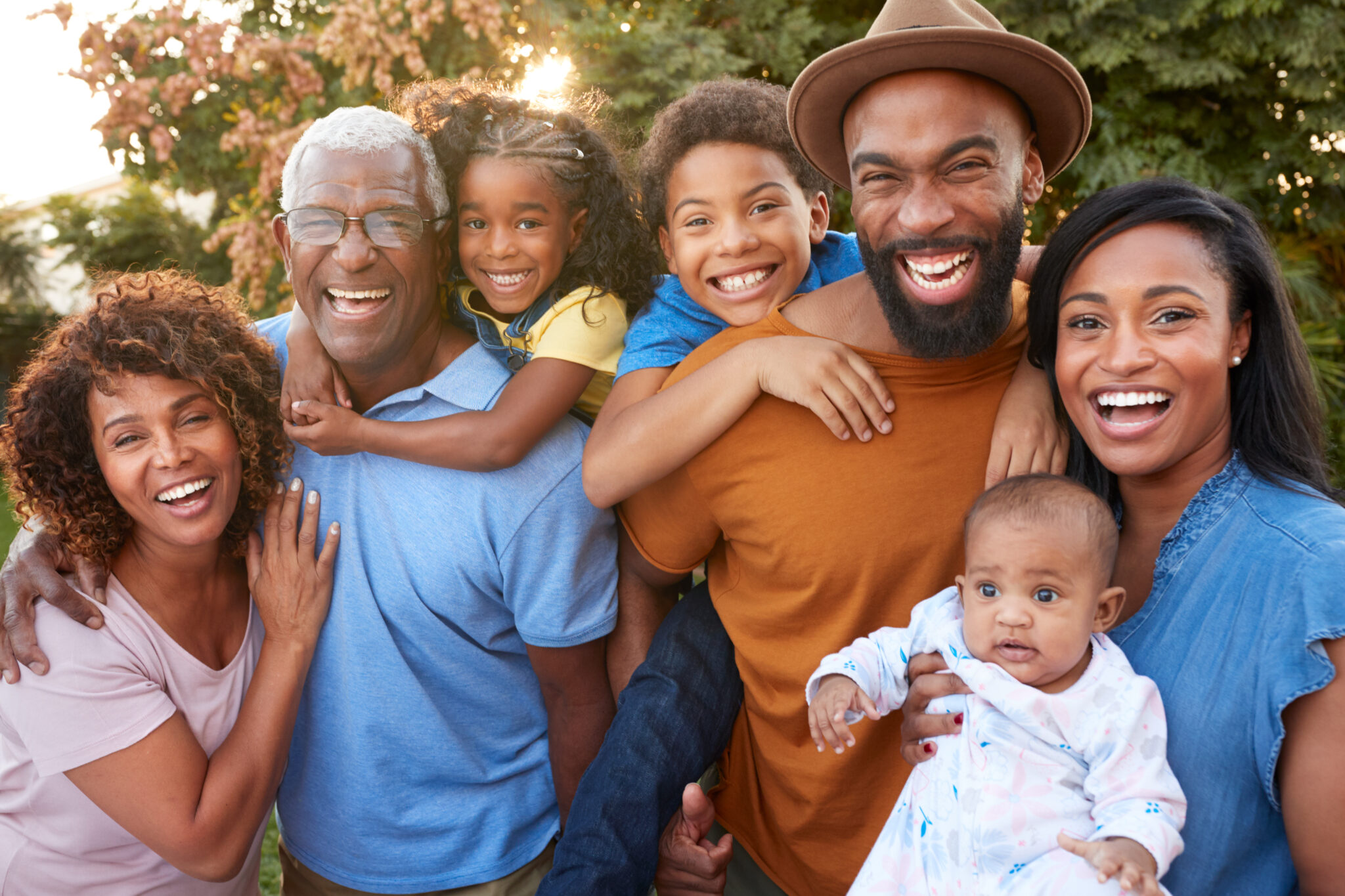 Family Relaxing in secure home